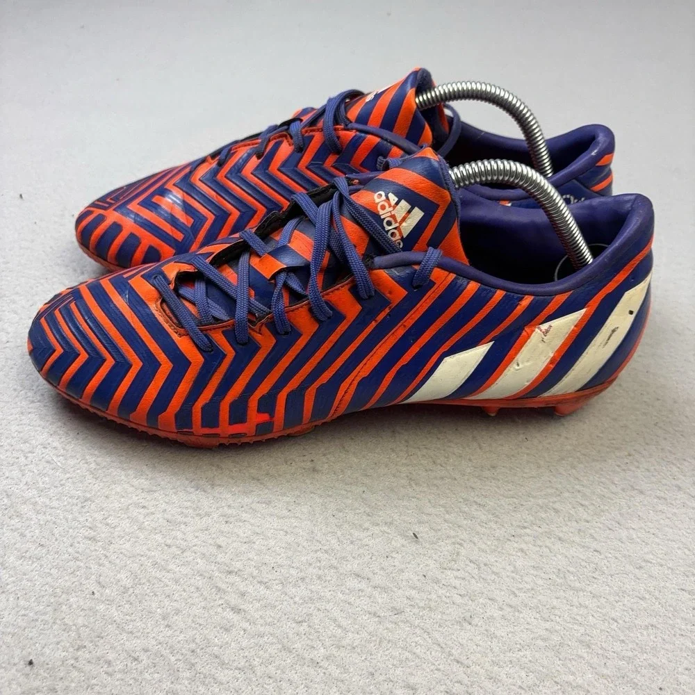 Adidas Predator Shoes Mens Size 11 Orange Blue Striped Soccer Cleats B35472